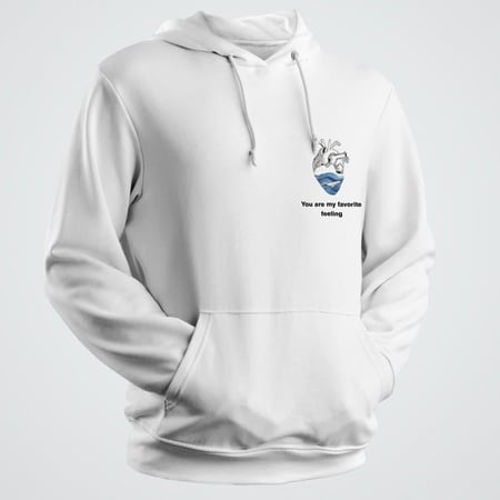 هودي شتوي طباعة صورة حوت داخل قلب أزرق متجر فرح