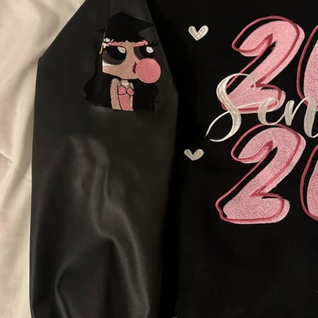 جاكيت اسود أكمام اسود جلد