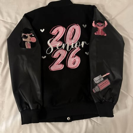 جاكيت اسود أكمام اسود جلد