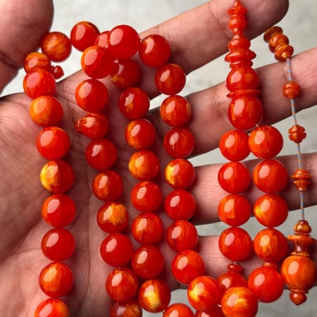 سبحة جزري معرق مدور بلون جزري