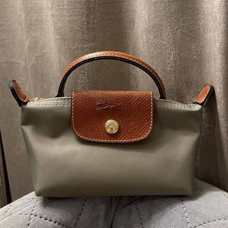 Longchamp XS - رمادي مع ستراب