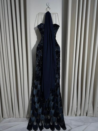 فستان سهرة لونين كلفة مميز