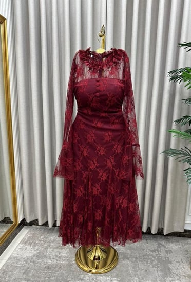 فستان دانتيل فخم 7 ألوان