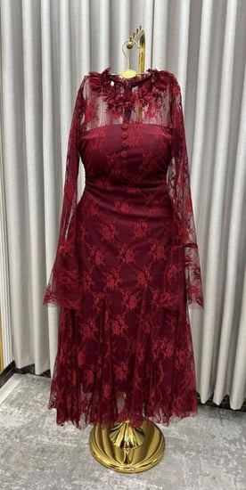 فستان دانتيل فخم 7 ألوان