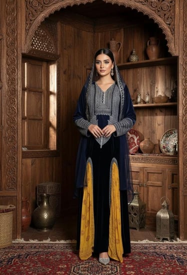 جلابية باللون الاسود للتأسيس