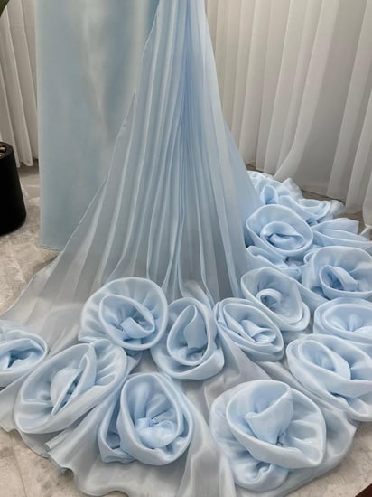 فستان سهرة باربي طرز بوليسي فاخر