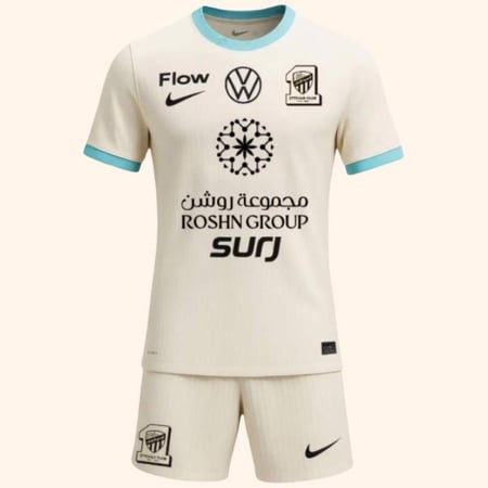 طقم تيشيرت الاتحاد الاحتياطي ابيض مقاسات كبيره جامبو واطفال 2026