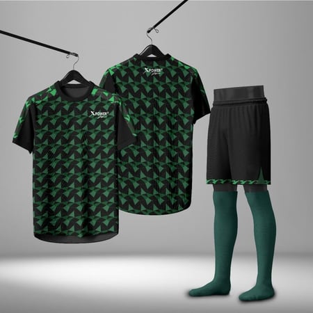 تيشيرت رياضي اسود واخضر