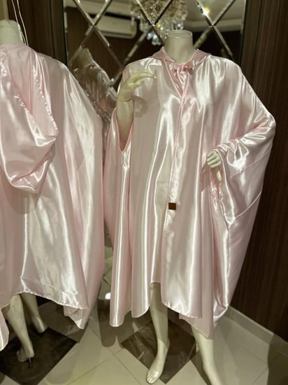 عبايه اخت العروسه لون وردي