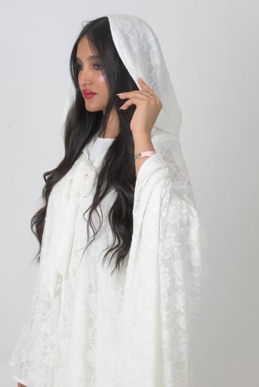 عباية عروس دانتيل اريج