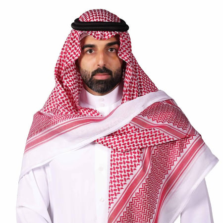 شماغ بروجيه رجالي أحمر فيفر