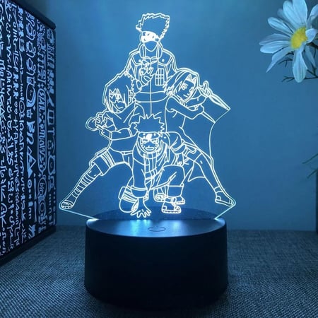 مصباح ثلاثي الأبعاد LED أنيمي ناروتو