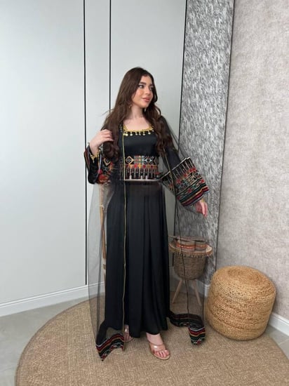 جلابيه عسيري مع بشت التراثي