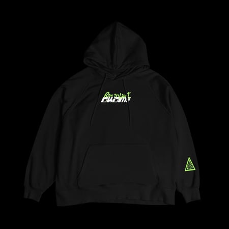 (Rise in Light Oversized Hoodie (Black