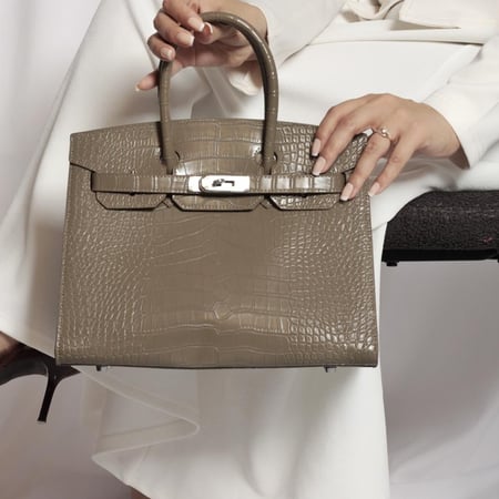 كروك لارج كاكي قفل فضي