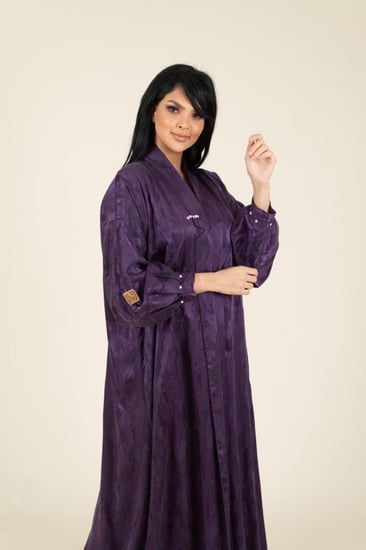 عباية يانيس كريب جاكار أوربي مع فصوص