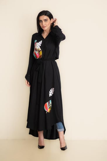 عباية ايلا قطن تطريز طارة