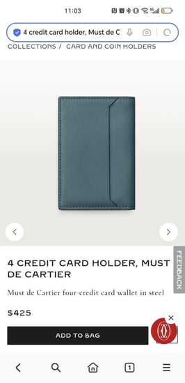 محفظة بطاقات كارتير