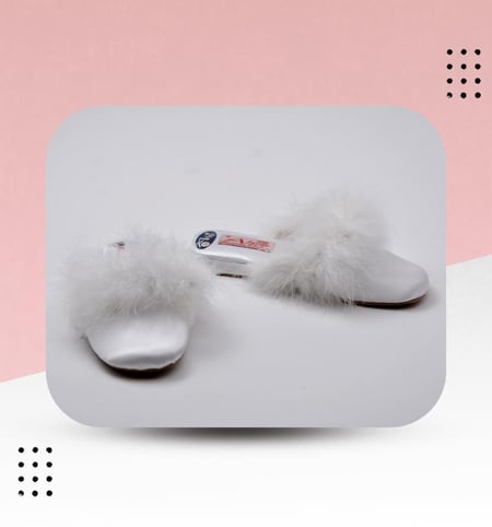 شبشب عرايسي كعب واطي بريش 153-لورا اونلاين-