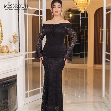 فستان همس الفخامة (اسود)