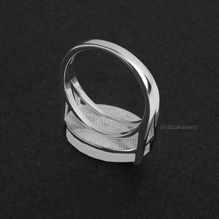 خاتم ملكي بمقبض عيار 925 - صدف