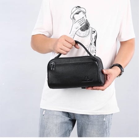 شنطة رجالية من فيديكابولو  جلد طبيعي باللون الاسود