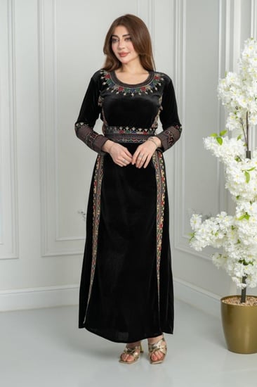 فستان تراثي ريفا خطين