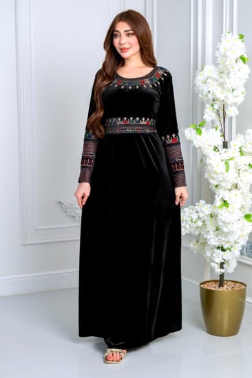 فستان مخمل تراثي ريفا