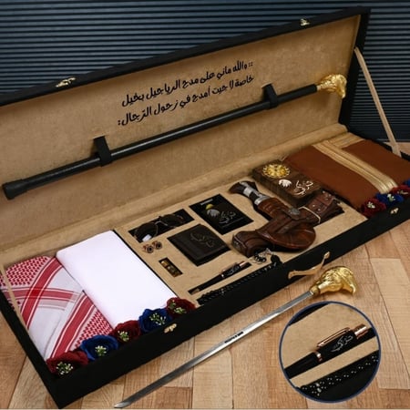 هدايا رجالية تذكارية فاخرة بوكسات عصاء غداءة بمجموعة إكسسوارات رجالية راقية