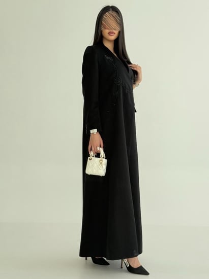 بليزر سمر بقماش كريب ايطالي شك اسود