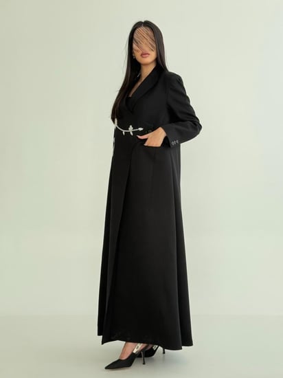 بليزر سمر بقماش كريب ايطالي شك فضي