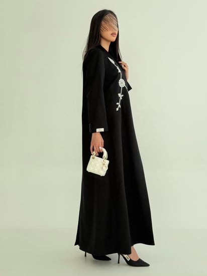 بليزر سمر بقماش كريب ايطالي شك فضي