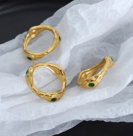 Titanium gold plated ring