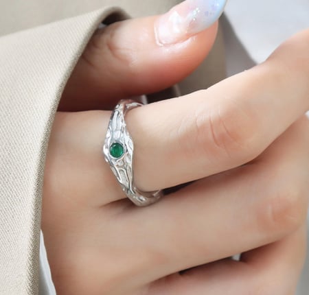 Titanium gold plated ring