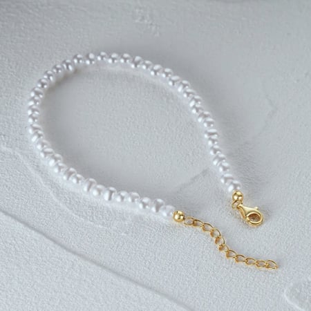 Pearl sterling silver bracelet