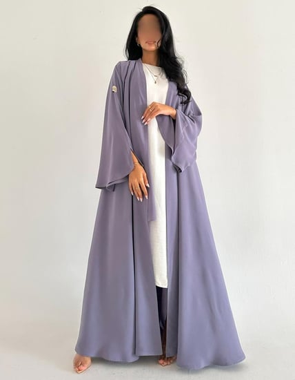 كريب لافندر ياباني عملي كلوش اكمام كلوش