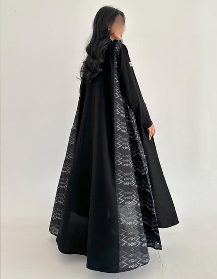 كريب ولنن هندي مطرز كلوش