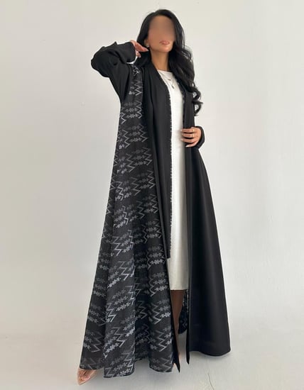 كريب ولنن هندي مطرز كلوش