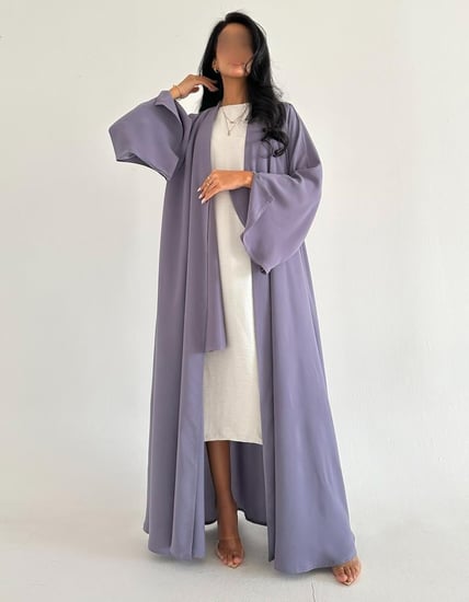 كريب لافندر ياباني عملي كلوش اكمام كلوش