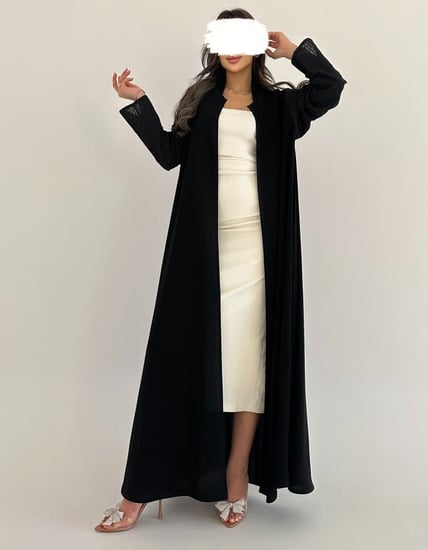 كريب خفيف كوري كلوش مع اكمام لنن هندي