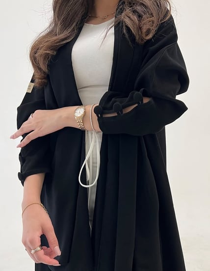 عباية جاكار كلوش أكمام بأزرار