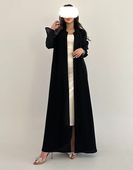 كريب خفيف كوري كلوش مع اكمام لنن هندي