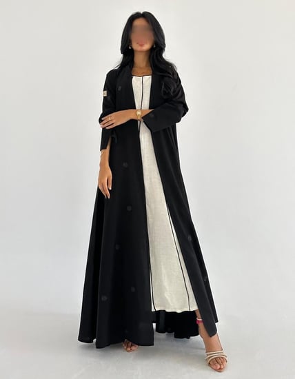 كريب خفيف عملي مطرز زري ياباني كلوش