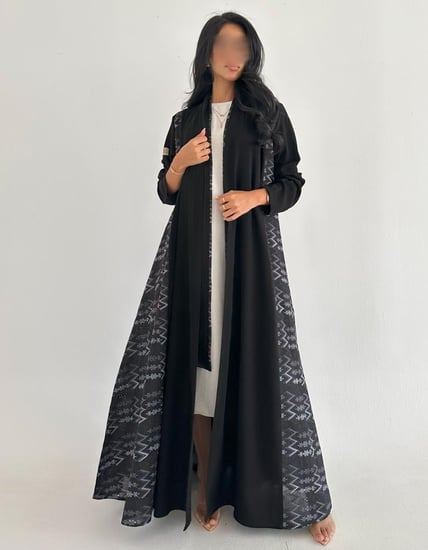 كريب ولنن هندي مطرز كلوش