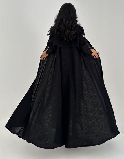 كريب خفيف كلوش من الخلف كريب جاكار لمعه