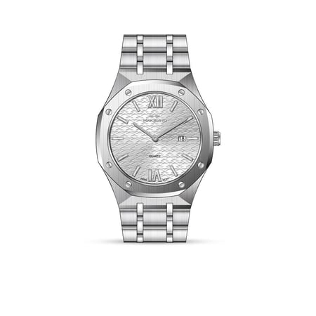 ساعة رجالية ماربلينو كوارتز استانلس اطار دائري ابيض