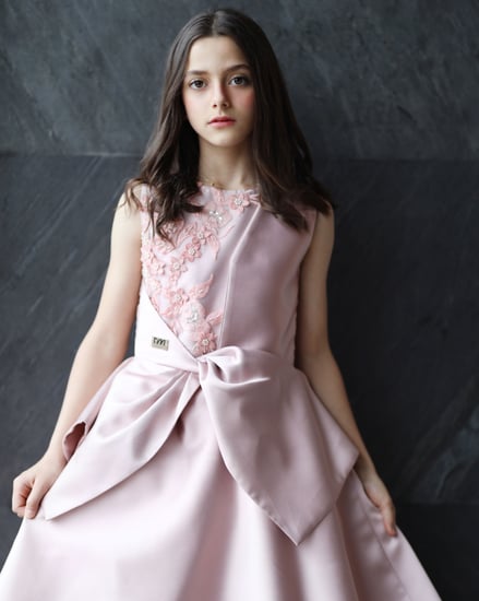 فستان اطفال زهري