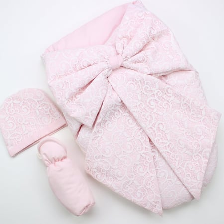 مدس استقبال بنات 3قطع لون زهري