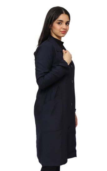 لابكوت كحلي نسائي سواريه بطول 38 إنش بقصة مميزة