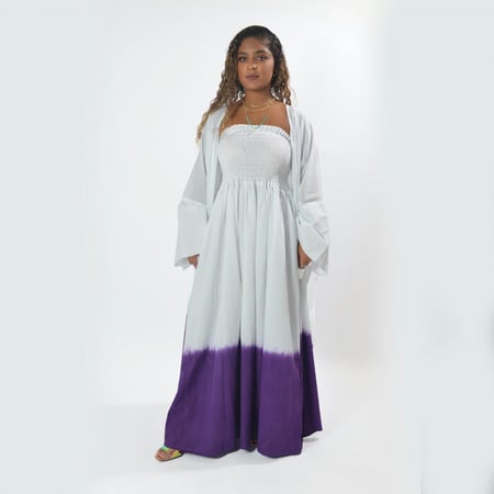 فستان قطني مكون من قطعتين